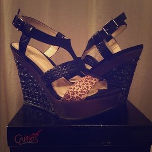 Carlos Santana wedged sandals